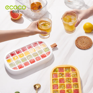 Ice cube mold silicone food grade press ice tray home refrigerator built-in ice box edible soft frozen ice cube artifact